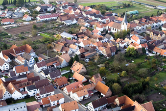Ottersheim bei Landau dans le département Rhénanie-Palatinat, Allemagne vue d'en haut