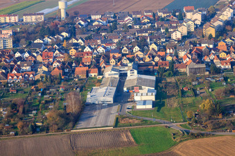 Vue aérienne de Extension DBK dans les jardins Unterkandler à Kandel dans le département Rhénanie-Palatinat, Allemagne