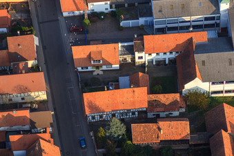 Vue aérienne de Rheinstrasse, DBK à Kandel dans le département Rhénanie-Palatinat, Allemagne