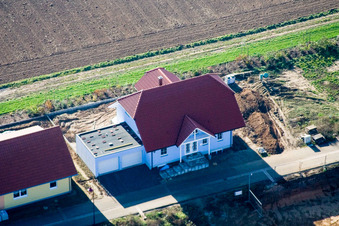 Vue aérienne de Nouvelle zone de développement Brotäcker, Ahornweg à Steinweiler dans le département Rhénanie-Palatinat, Allemagne