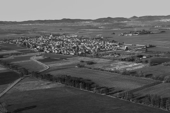 Photographie aérienne de Vue du village depuis le sud-est à Minfeld dans le département Rhénanie-Palatinat, Allemagne