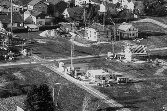 Enregistrement par drone de Nouvelle zone de développement Im Holderbusch à Minfeld dans le département Rhénanie-Palatinat, Allemagne