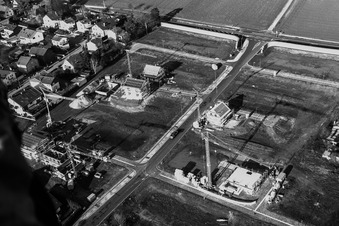 Vue aérienne de Nouvelle zone de développement Im Holderbusch à Minfeld dans le département Rhénanie-Palatinat, Allemagne