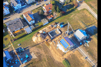 Vue aérienne de Gartenstr à Minfeld dans le département Rhénanie-Palatinat, Allemagne