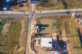 Vue oblique de Dans le sable à Minfeld dans le département Rhénanie-Palatinat, Allemagne