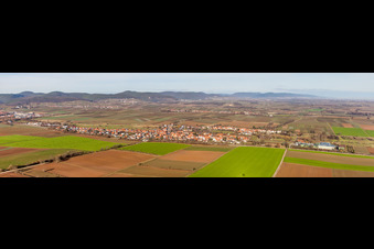 Vue aérienne de Panorama à le quartier Kapellen in Kapellen-Drusweiler dans le département Rhénanie-Palatinat, Allemagne