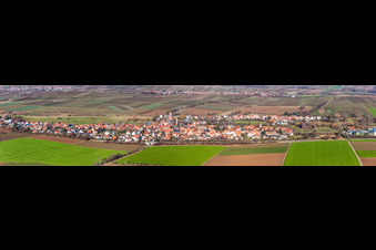 Vue aérienne de Panorama à le quartier Kapellen in Kapellen-Drusweiler dans le département Rhénanie-Palatinat, Allemagne