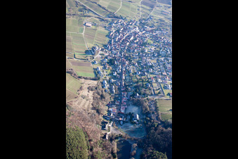Quartier Rechtenbach in Schweigen-Rechtenbach dans le département Rhénanie-Palatinat, Allemagne vue du ciel