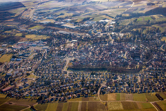 Enregistrement par drone de Wissembourg dans le département Bas Rhin, France