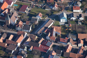 Vue oblique de Quartier Schweigen in Schweigen-Rechtenbach dans le département Rhénanie-Palatinat, Allemagne