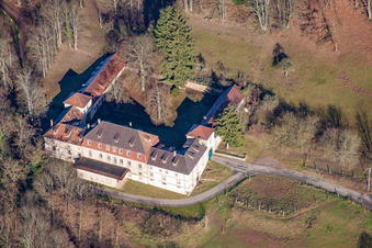 Château Langenberg à Weiler dans le département Bas Rhin, France d'en haut