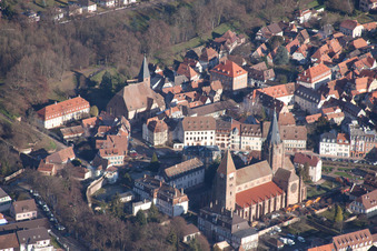 Photographie aérienne de Wissembourg dans le département Bas Rhin, France