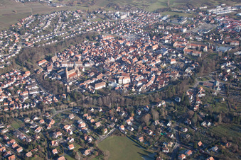 Wissembourg dans le département Bas Rhin, France d'en haut
