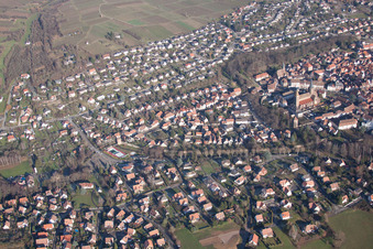 Wissembourg dans le département Bas Rhin, France hors des airs