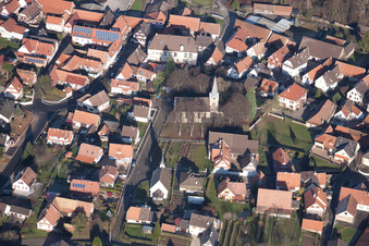 Image drone de Steinseltz dans le département Bas Rhin, France