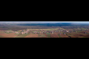 Vue aérienne de Panorama à Schleithal dans le département Bas Rhin, France