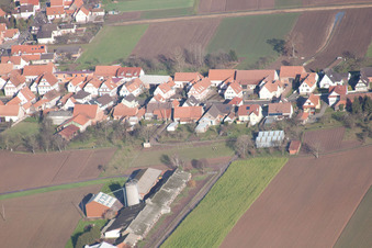 Schleithal dans le département Bas Rhin, France vue du ciel
