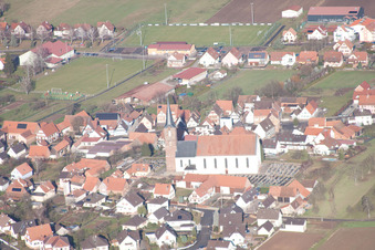 Image drone de Schleithal dans le département Bas Rhin, France