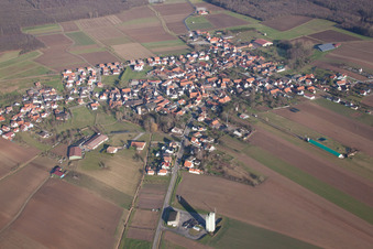 Vue oblique de Salmbach dans le département Bas Rhin, France