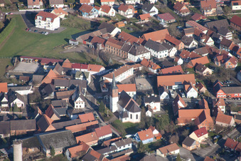 Salmbach dans le département Bas Rhin, France d'en haut