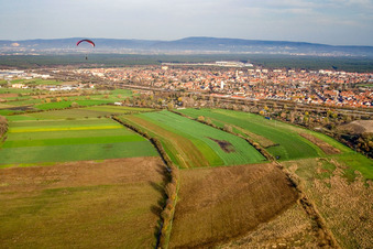 Vue aérienne de Ville du sud-ouest à Hockenheim dans le département Bade-Wurtemberg, Allemagne