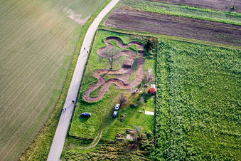 Vue aérienne de Piste de karting à Altlußheim dans le département Bade-Wurtemberg, Allemagne