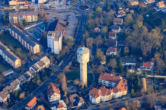 Vue aérienne de Château d'eau à Germersheim dans le département Rhénanie-Palatinat, Allemagne