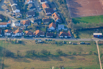 Vue oblique de À Hirschgragben à Lingenfeld dans le département Rhénanie-Palatinat, Allemagne