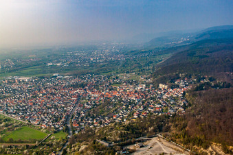 Vue aérienne de Du sud à Nußloch dans le département Bade-Wurtemberg, Allemagne
