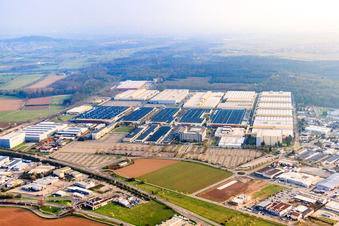 Heidelberg Printing Machines AG à le quartier Frauenweiler in Wiesloch dans le département Bade-Wurtemberg, Allemagne d'en haut