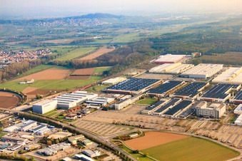 Heidelberg Printing Machines AG à le quartier Frauenweiler in Wiesloch dans le département Bade-Wurtemberg, Allemagne depuis l'avion
