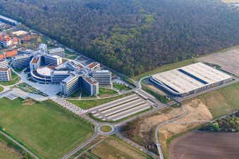 Vue d'oiseau de SAP Deutschland SE & Co. KG à Walldorf dans le département Bade-Wurtemberg, Allemagne