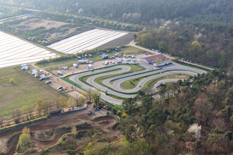 Vue aérienne de Piste de karting Walldorf à Walldorf dans le département Bade-Wurtemberg, Allemagne