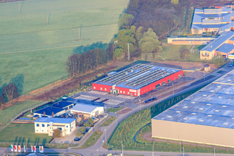 Vue aérienne de FISA Ultrasound GmbH à le quartier Minderslachen in Kandel dans le département Rhénanie-Palatinat, Allemagne