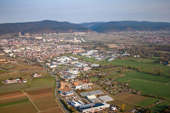 Vue d'oiseau de Neustadt an der Weinstraße dans le département Rhénanie-Palatinat, Allemagne
