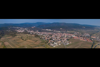 Vue aérienne de Panorama à le quartier Seebach in Bad Dürkheim dans le département Rhénanie-Palatinat, Allemagne