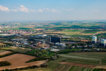ZDF à le quartier Lerchenberg in Mainz dans le département Rhénanie-Palatinat, Allemagne vue d'en haut