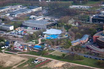 Vue d'oiseau de ZDF à le quartier Lerchenberg in Mainz dans le département Rhénanie-Palatinat, Allemagne