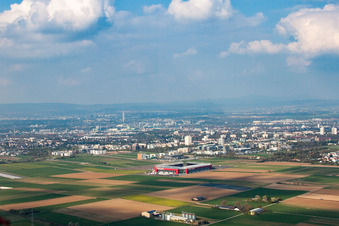 Vue aérienne de Arène MEWA à le quartier Bretzenheim in Mainz dans le département Rhénanie-Palatinat, Allemagne