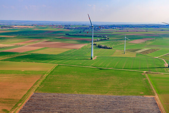 Vue aérienne de Winpark Klein-Winterheim à le quartier Ebersheim in Mainz dans le département Rhénanie-Palatinat, Allemagne