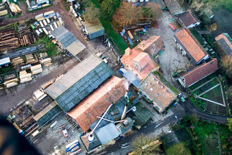 Enregistrement par drone de Moulin Schaidter à le quartier Schaidt in Wörth am Rhein dans le département Rhénanie-Palatinat, Allemagne