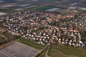 Quartier Schauernheim in Dannstadt-Schauernheim dans le département Rhénanie-Palatinat, Allemagne vue d'en haut
