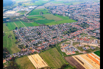 Vue aérienne de Dans le colombier à cailles à Haßloch dans le département Rhénanie-Palatinat, Allemagne