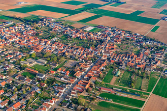 Photographie aérienne de Waldstr à Ottersheim bei Landau dans le département Rhénanie-Palatinat, Allemagne