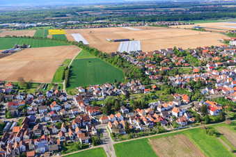 Vue aérienne de Hubstraße x Saarstr à Kandel dans le département Rhénanie-Palatinat, Allemagne