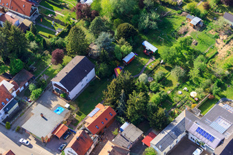 Saarstraße Villa Kunterbunt à Kandel dans le département Rhénanie-Palatinat, Allemagne du point de vue du drone