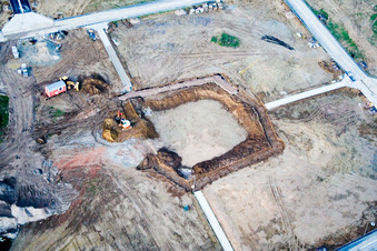 Vue oblique de Nouvelle zone de développement Am Höhenweg à Kandel dans le département Rhénanie-Palatinat, Allemagne