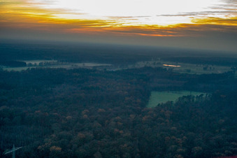 Vue aérienne de Bienwald à Kandel dans le département Rhénanie-Palatinat, Allemagne