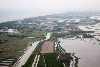 Vue oblique de Cavallino dans le département Vénétie, Italie