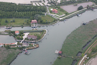 Vue oblique de Jesolo dans le département Metropolitanstadt Venedig, Italie